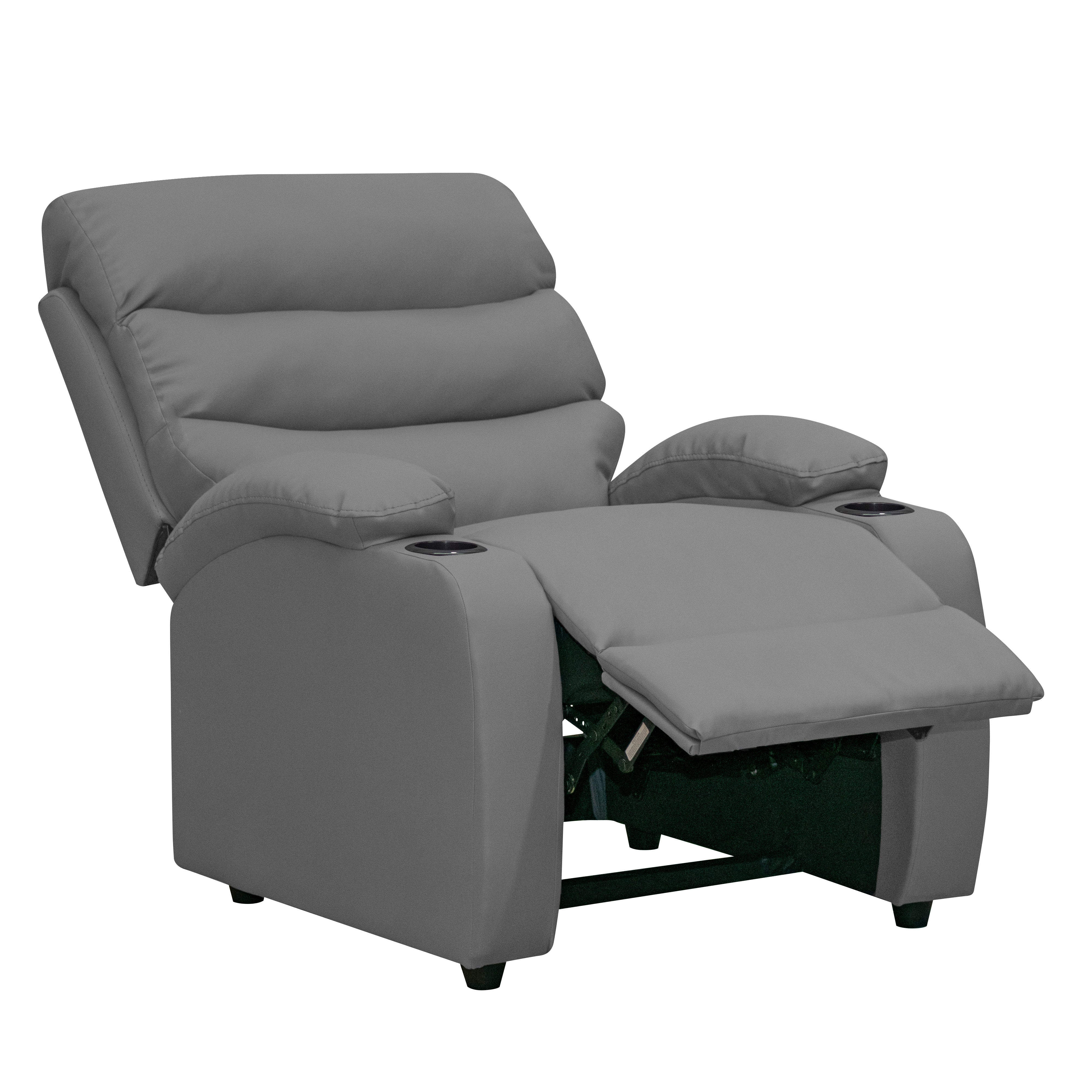 Silla reclinable trevi 1 puesto sintetico gris