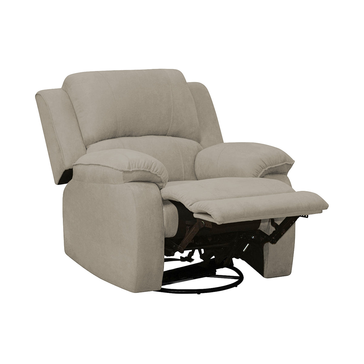 Silla reclinable mecedora giratoria Tokio microfibra camel