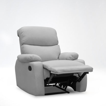 SILLA RECLINABLE VELARA  1 PUESTO SEMI SINTETICO GRIS