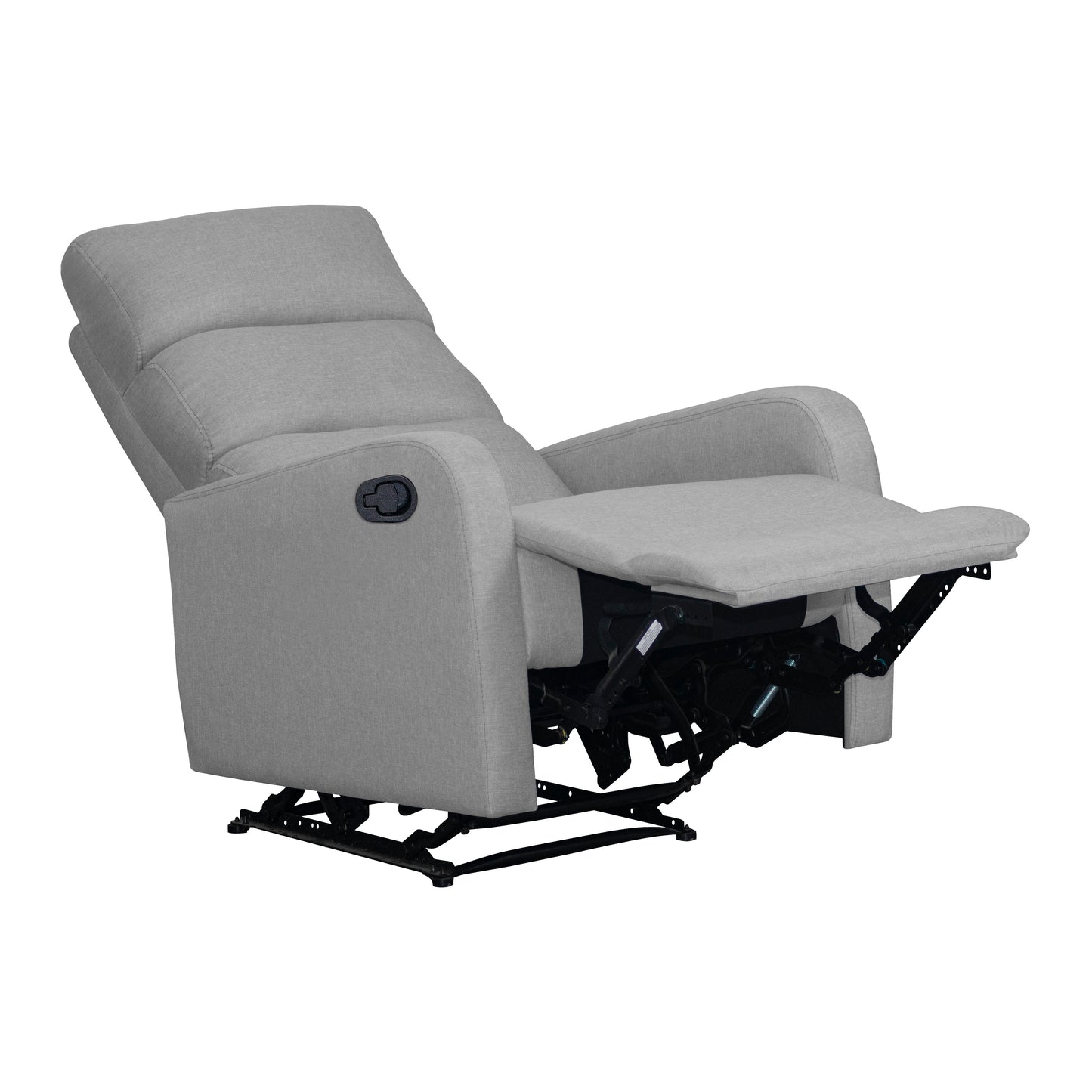 SILLA RECLINABLE ESTÁTICA PEKIN 1 PUESTO  MICROFIBRA  GRIS CLARO