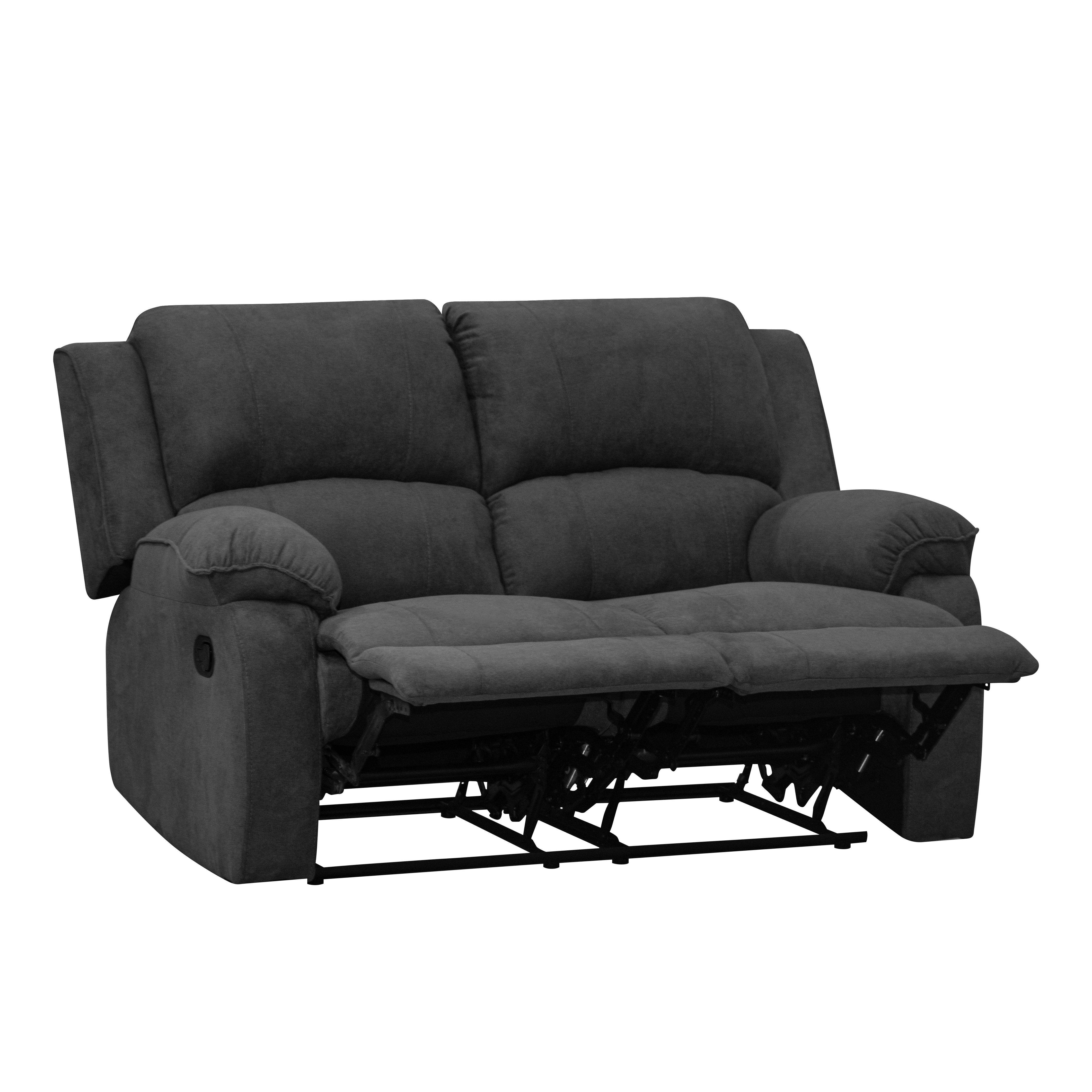 Sofa reclinable tokio 2p microfibra gris plomo