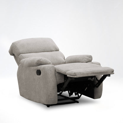Silla reclinable velara 1 puesto microfibra plata