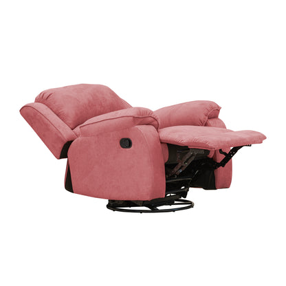 SILLA RECLINABLE MECEDORA GIRATORIA TOKIO MICROFIBRA. ROSA