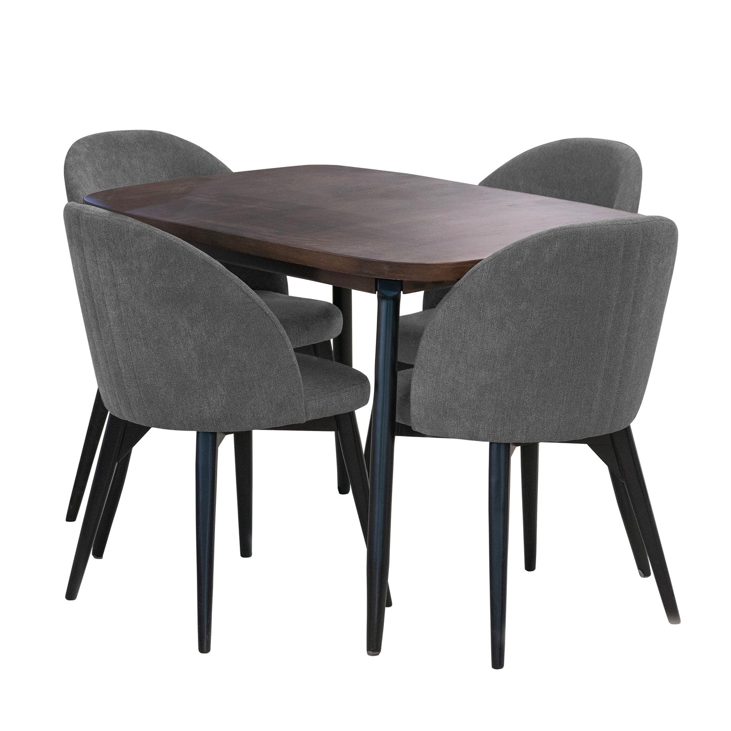 SET X 2 SILLAS DE COMEDOR  NOVA MICROFIBRA HUMO