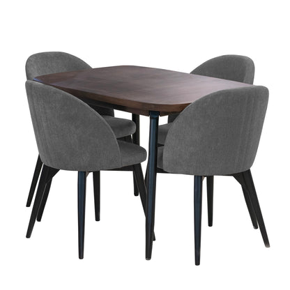 SET X 2 SILLAS DE COMEDOR  NOVA MICROFIBRA HUMO
