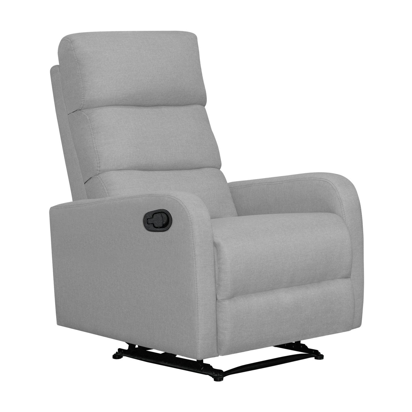 SILLA RECLINABLE ESTÁTICA PEKIN 1 PUESTO  MICROFIBRA  GRIS CLARO