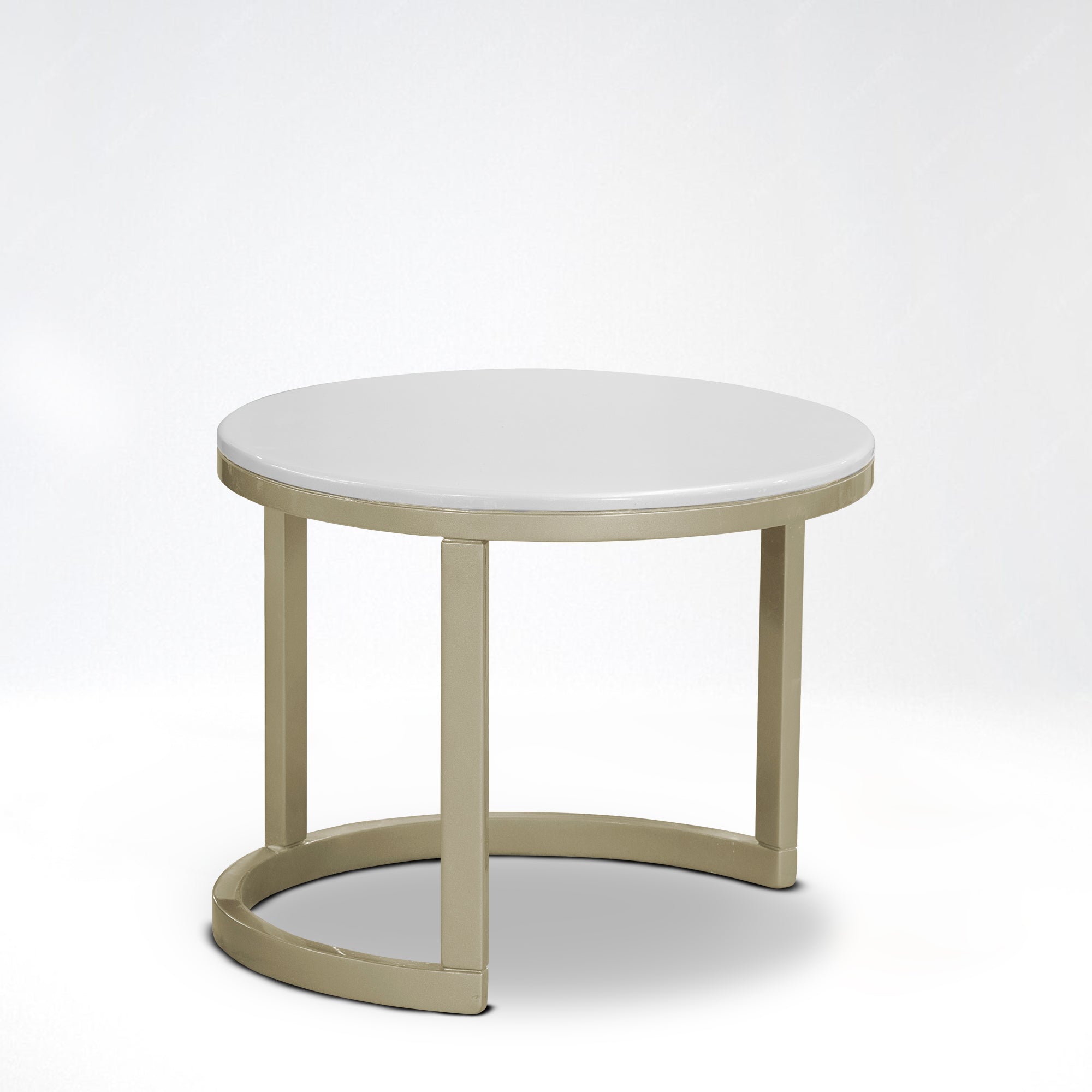 Mesa de centro nova blanco perla champán