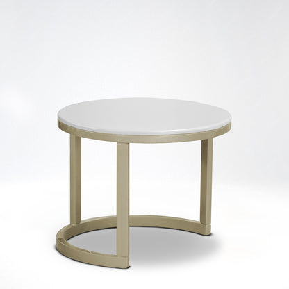 Mesa de centro nova blanco perla champán