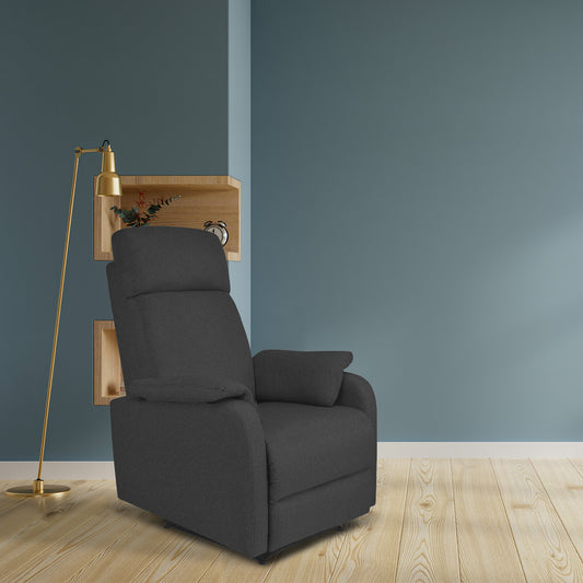 SILLA RECLINABLE VELVET MICROFIBRA GRIS