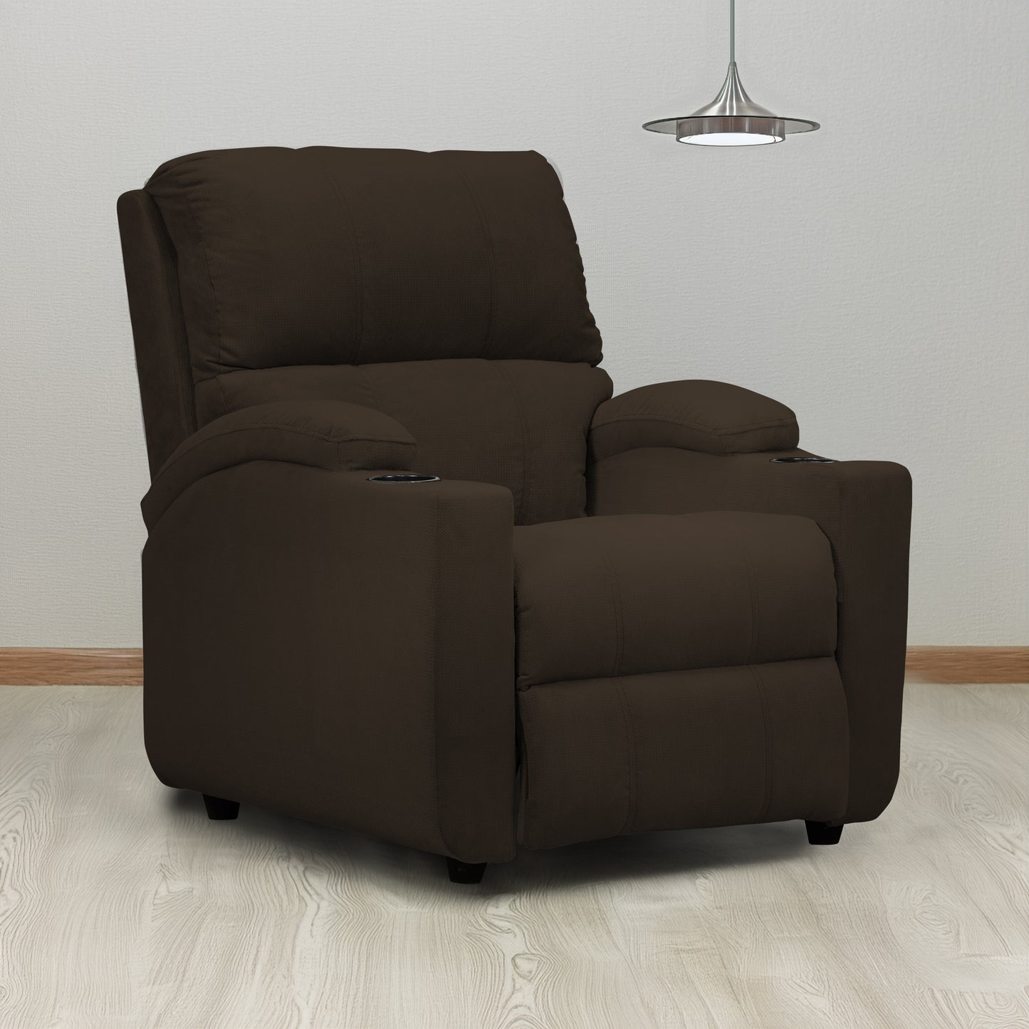 SILLA RECLINABLE ALAN  1 PUESTO  MICROFIBRA CHOCOLATE