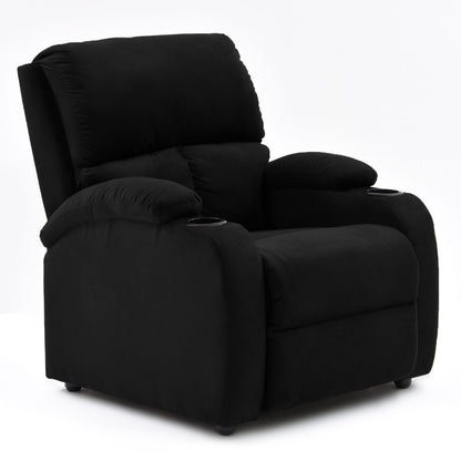 SILLA RECLINABLE AMBER  ESTATICA MICROFIBRA NEGRO