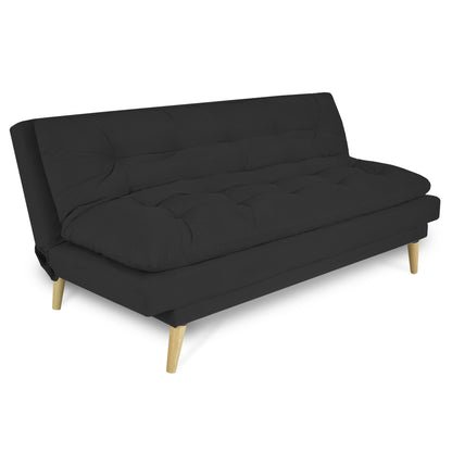 SOFA CAMA NANTES MICROFIBRA  GRIS OSCURO