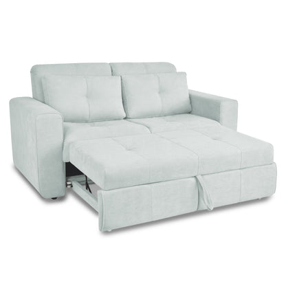 SOFA CAMA BOURBON 1.10  MICROFIBRA GRIS CLARO
