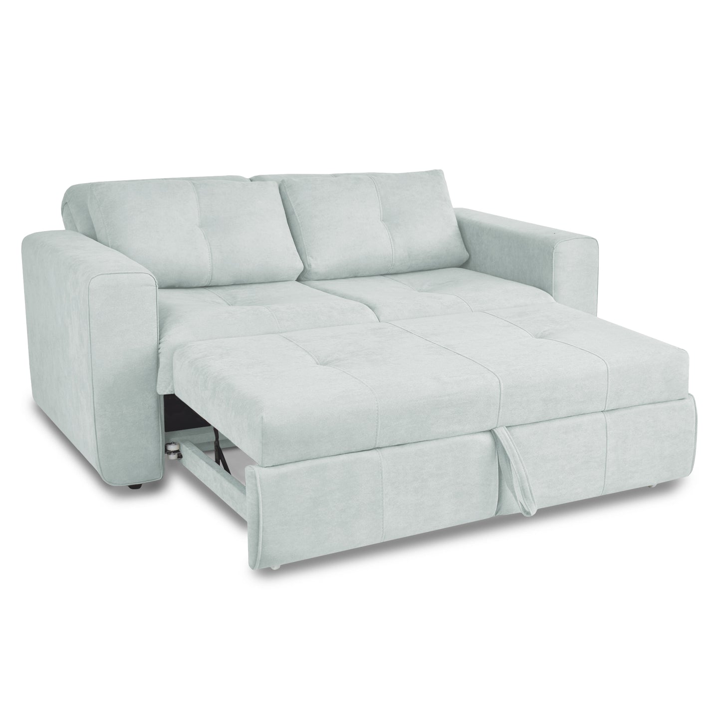SOFA CAMA BOURBON 1.10  MICROFIBRA GRIS CLARO