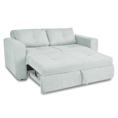 SOFA CAMA BOURBON 1.10  MICROFIBRA GRIS CLARO