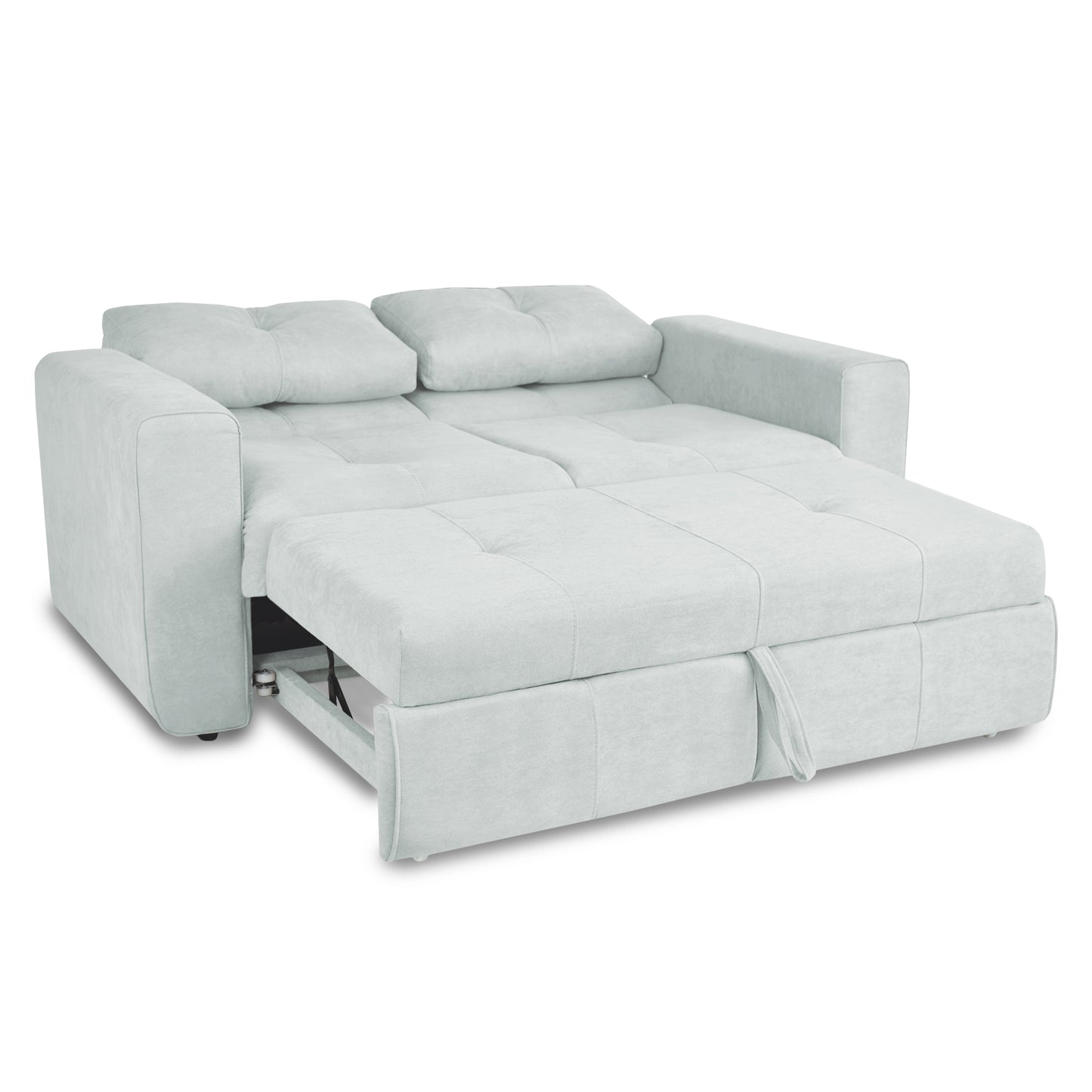 SOFA CAMA BOURBON 1.10  MICROFIBRA GRIS CLARO