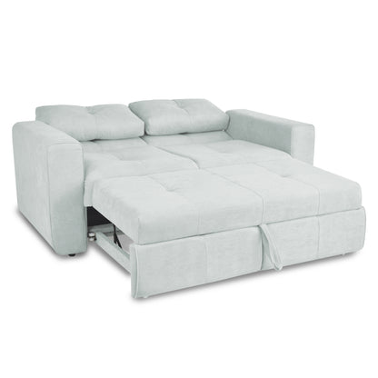 SOFA CAMA BOURBON 1.10  MICROFIBRA GRIS CLARO