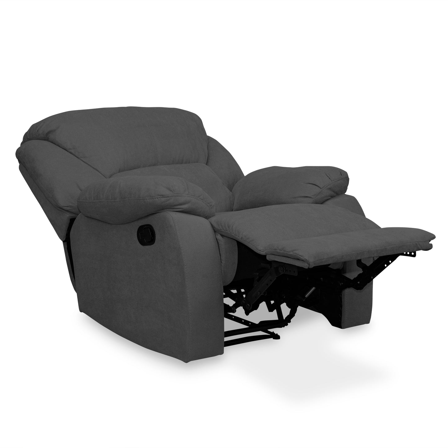 SILLA RECLINABLE OHIO ESTATICA MICROFIBRA GRIS PLOMO