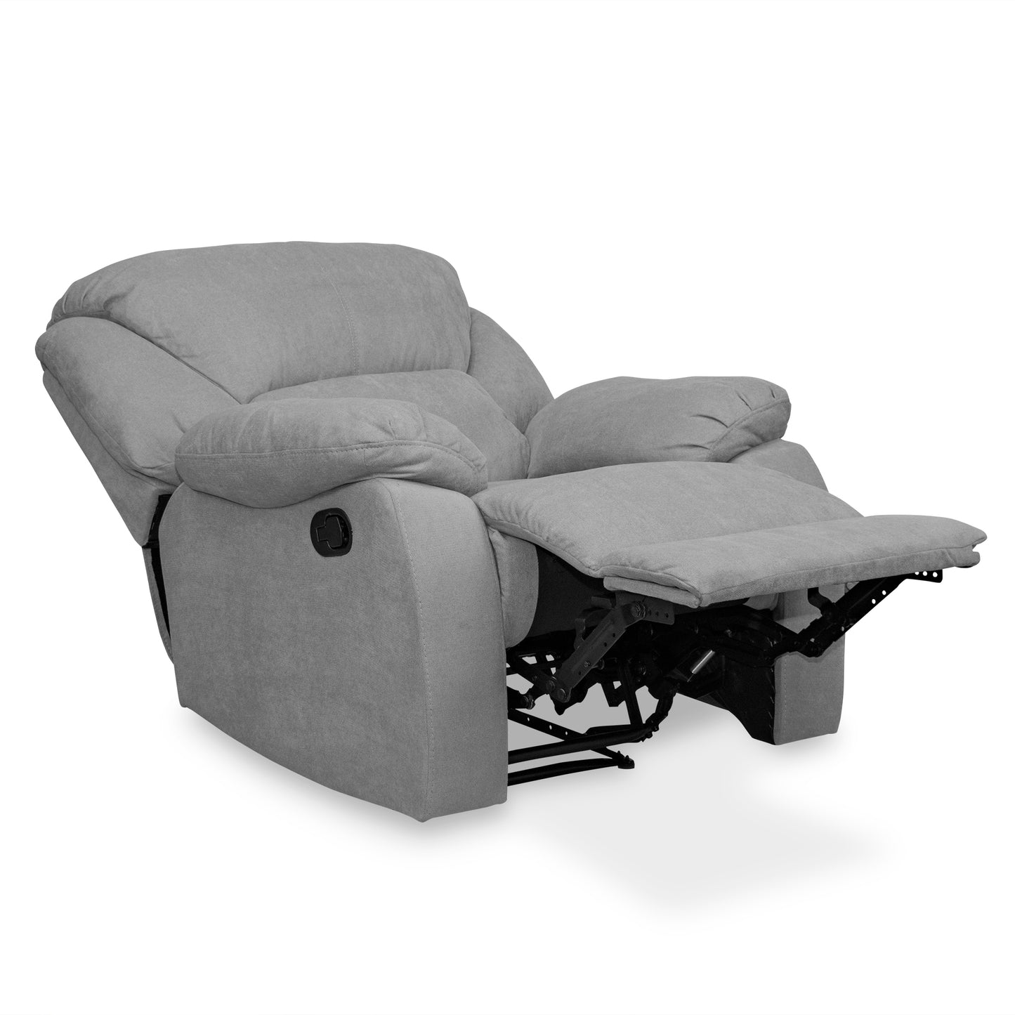 SILLA RECLINABLE OHIO ESTATICA MICROFIBRA PLATA