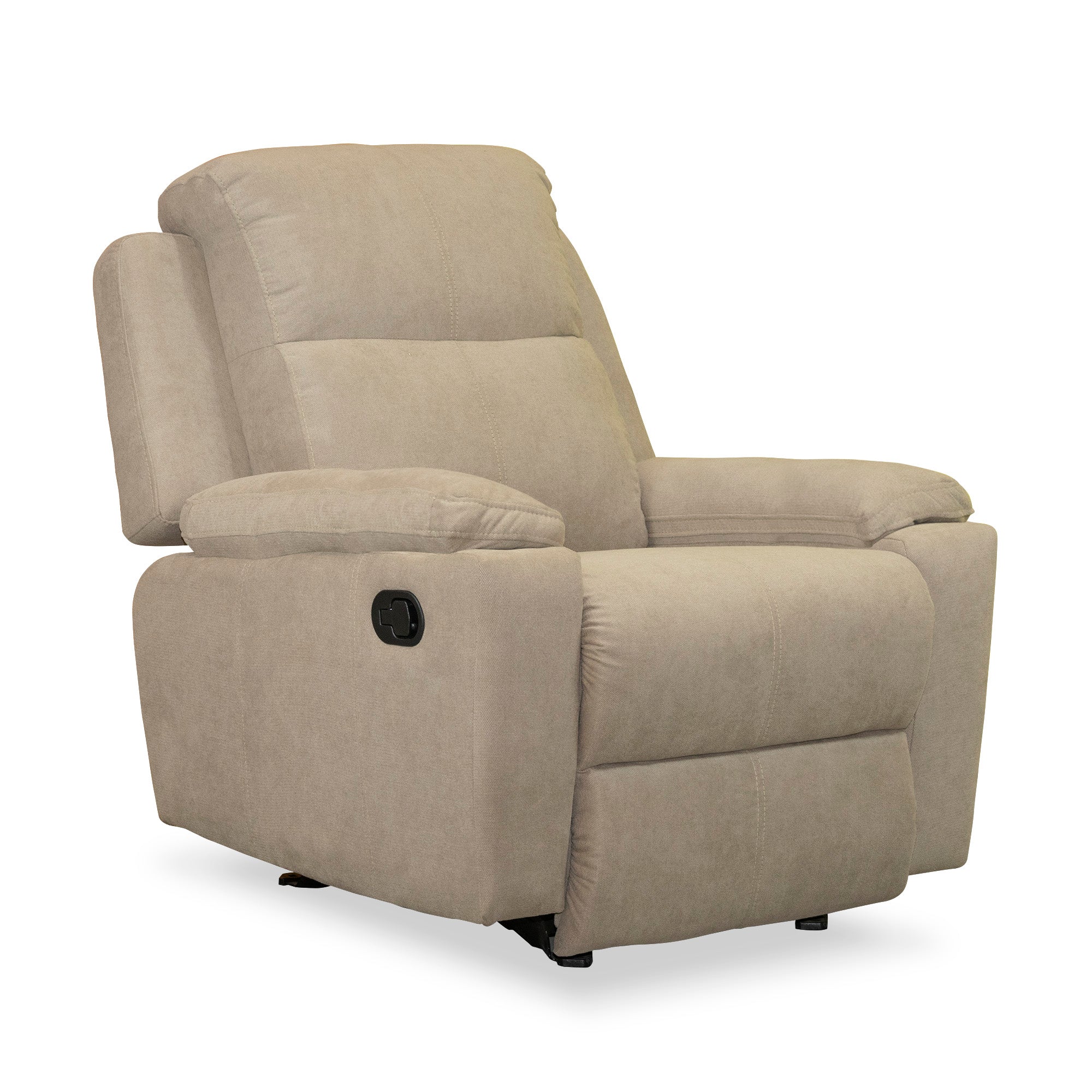 Silla reclinable estática marsella mecedora microfibra camel