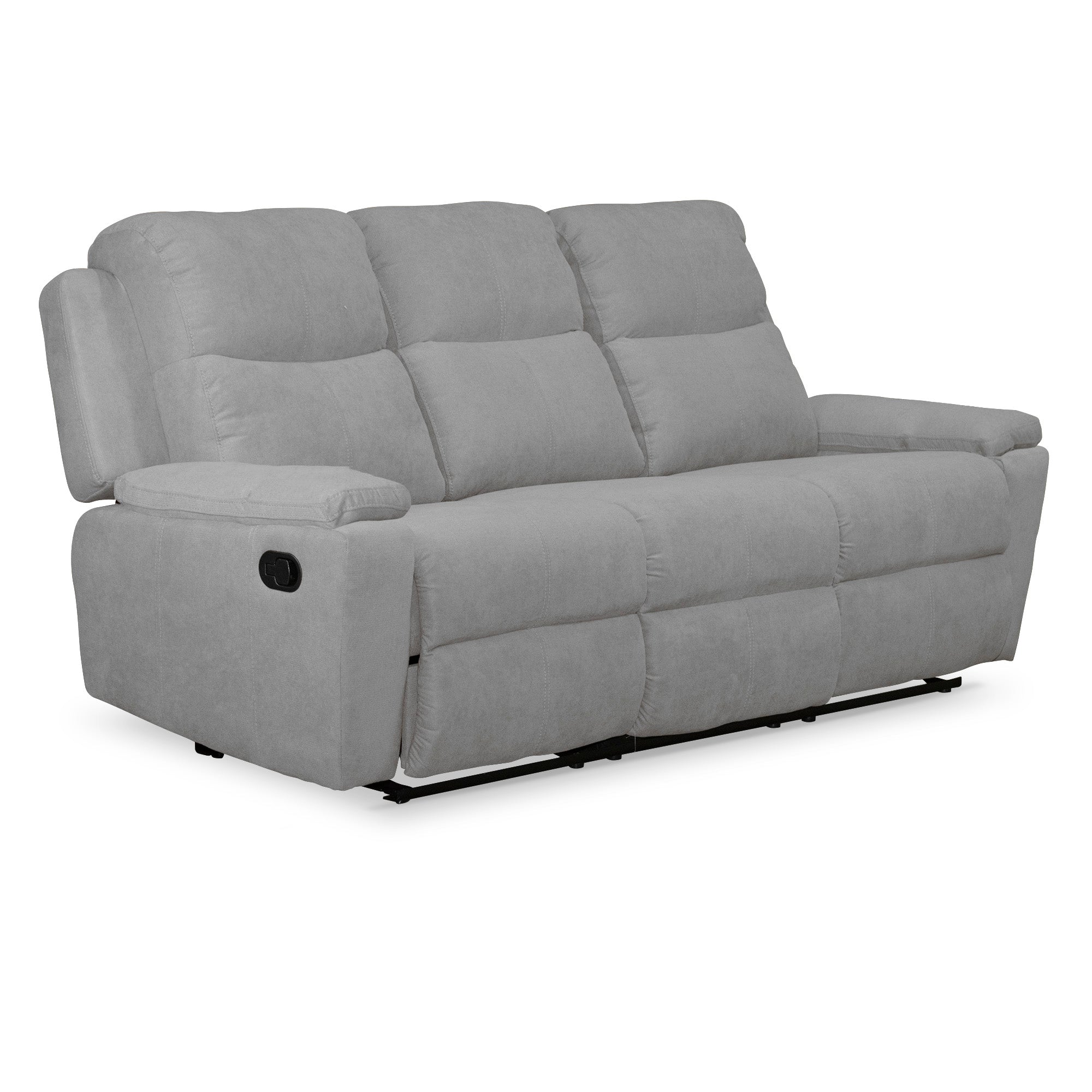 Sofa rec marsella 3 ptos estatico microfibra plata