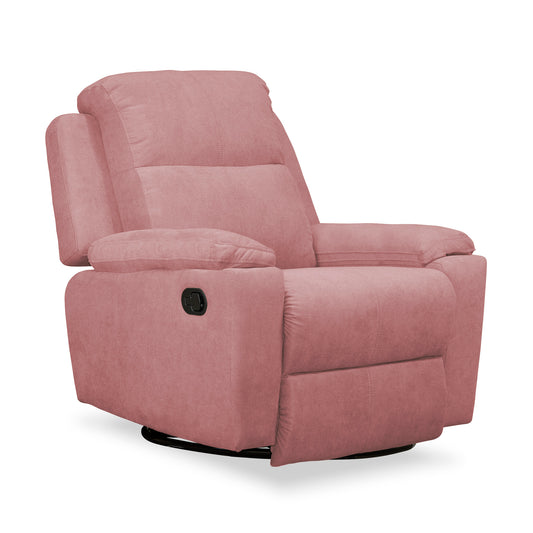 SILLA RECLINABLE MARSELLA 1P GIRATORIA/MECEDORA MICROFIBRA ROSA