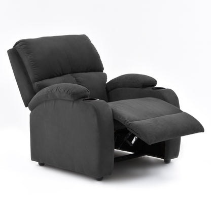 SILLA RECLINABLE AMBER  ESTATICA MICROFIBRA GRIS PLOMO