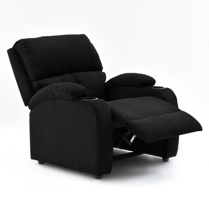 SILLA RECLINABLE AMBER  ESTATICA MICROFIBRA NEGRO