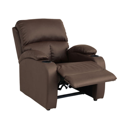 SILLA RECLINABLE AMBER  ESTATICA SINTETICO CHOCOLATE