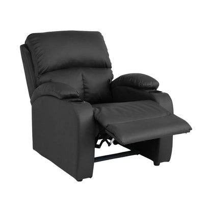 SILLA RECLINABLE AMBER  ESTATICA SINTETICO NEGRO