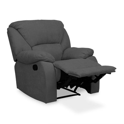 SILLA RECLINABLE OHIO ESTATICA MICROFIBRA GRIS PLOMO