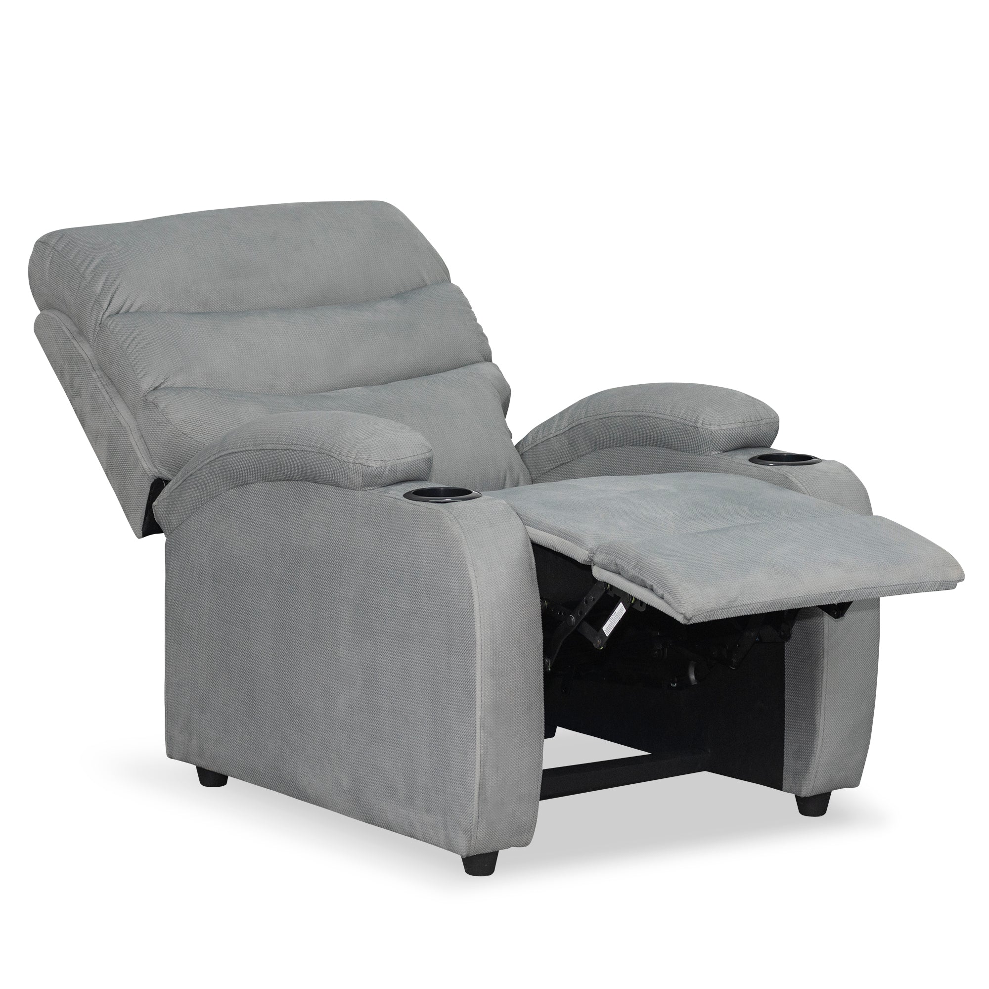 Silla reclinable trevi 1 puesto microfibra plata