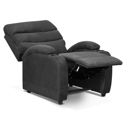 SILLA RECLINABLE TREVI  1 PUESTO  MICROFIBRA GRIS PLOMO