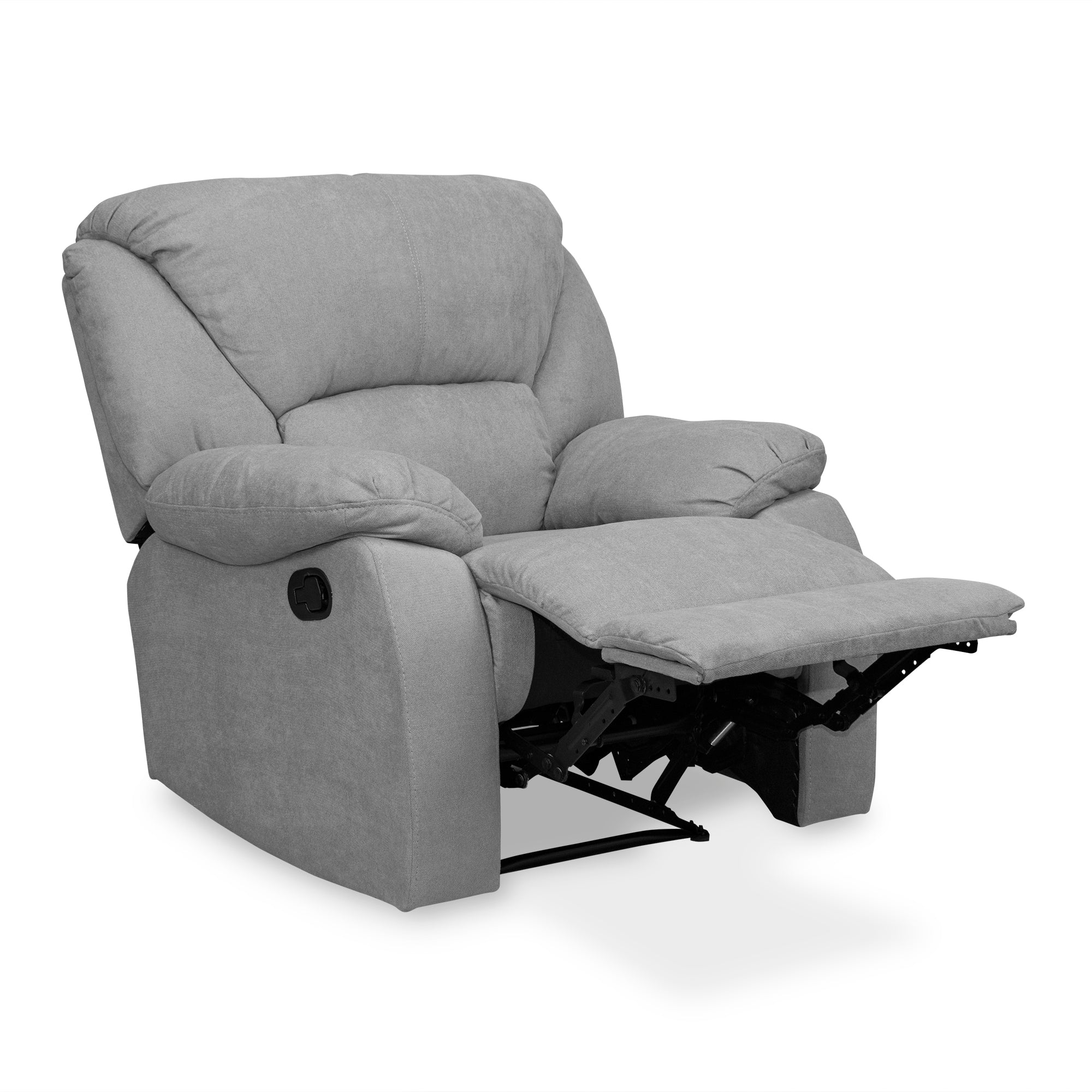 Silla reclinable ohio estatica microfibra plata