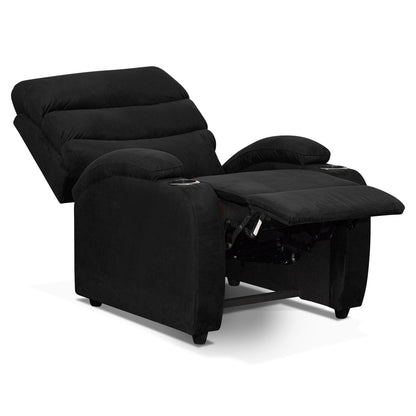 SILLA RECLINABLE TREVI  1 PUESTO  MICROFIBRA NEGRO