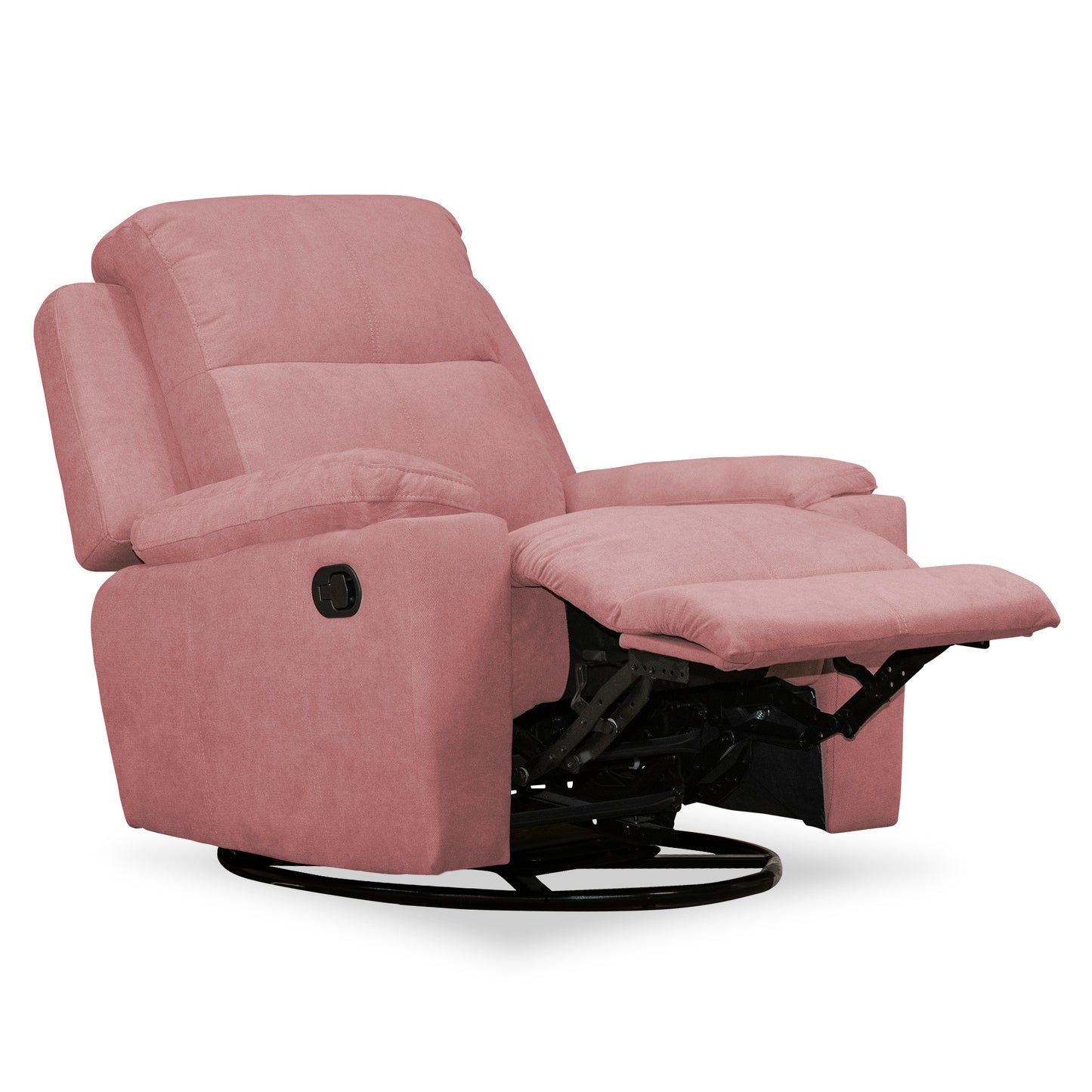 SILLA RECLINABLE MARSELLA 1P GIRATORIA/MECEDORA MICROFIBRA ROSA