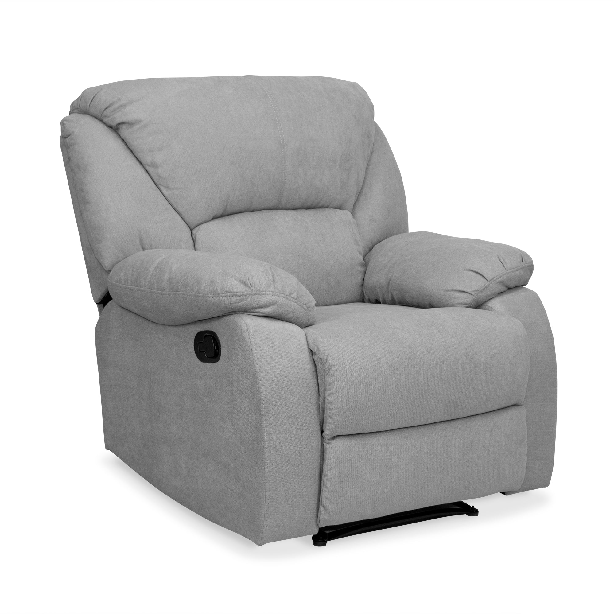Silla reclinable ohio estatica microfibra plata