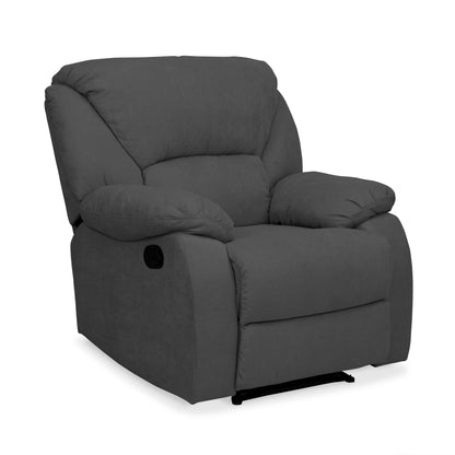 SILLA RECLINABLE OHIO ESTATICA MICROFIBRA GRIS PLOMO