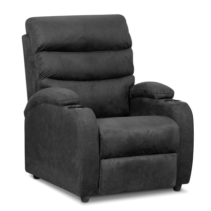 SILLA RECLINABLE TREVI  1 PUESTO  MICROFIBRA GRIS PLOMO