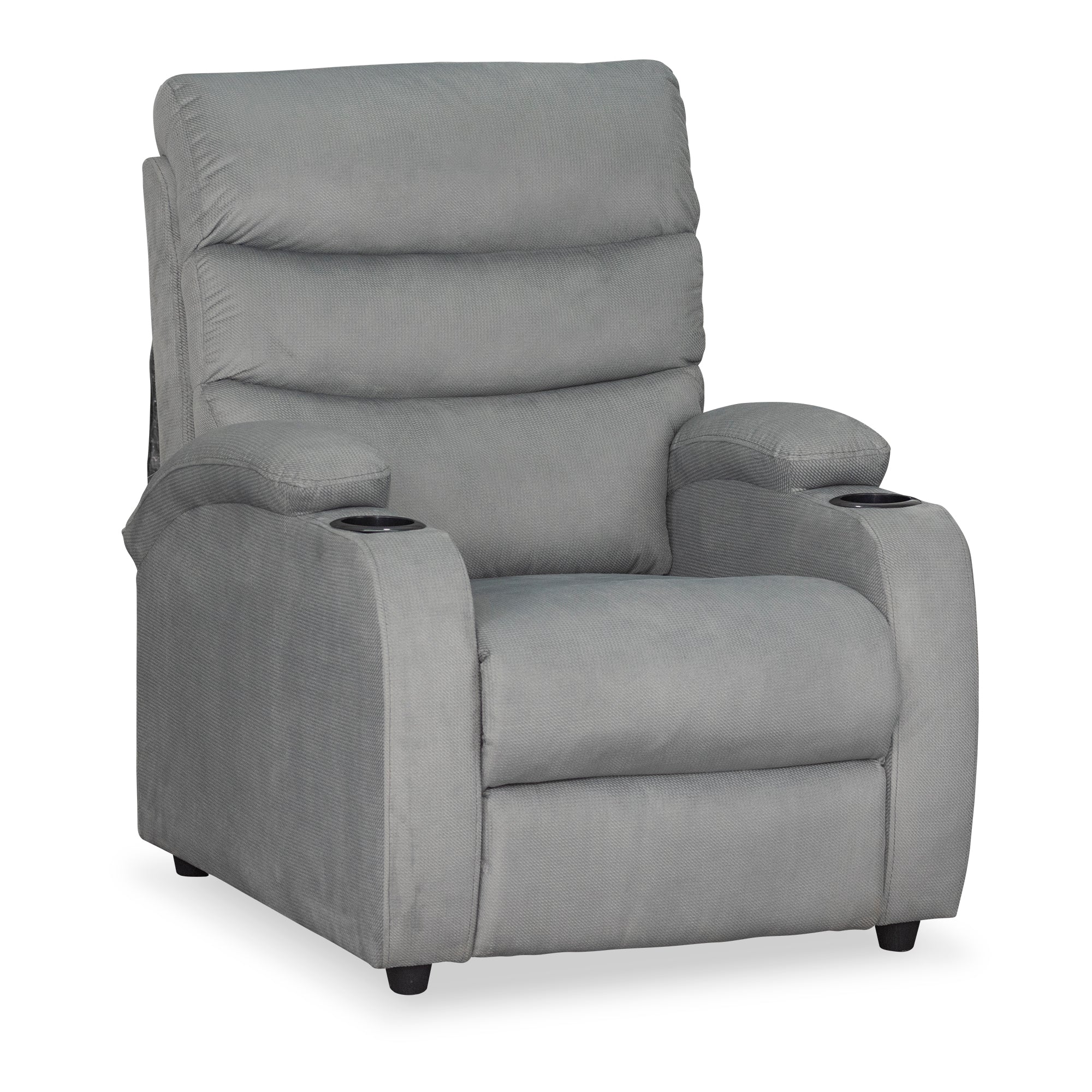 Silla reclinable trevi 1 puesto microfibra plata