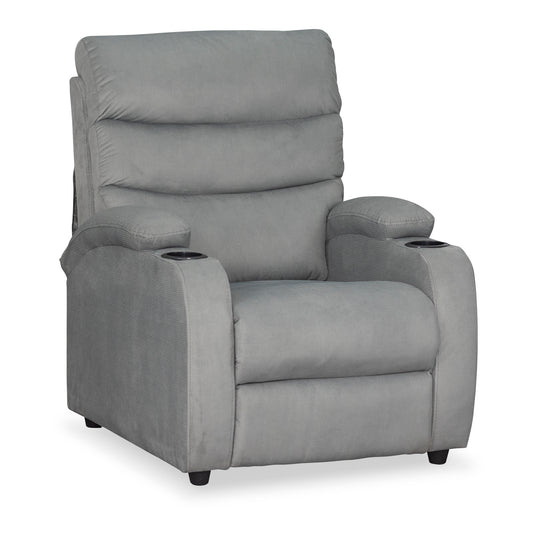 SILLA RECLINABLE TREVI  1 PUESTO  MICROFIBRA PLATA