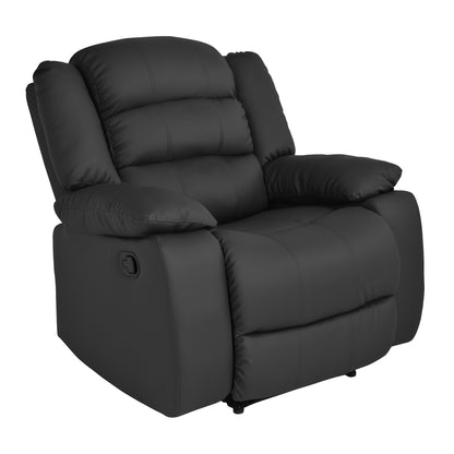 SILLA RECLINABLE DHAKA 1P ESTATICA SINTETICO NEGRO