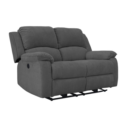 SOFA REC BROOKLYN 2 PTOS ESTATICO USB MICROFIBRA GRIS PLOMO