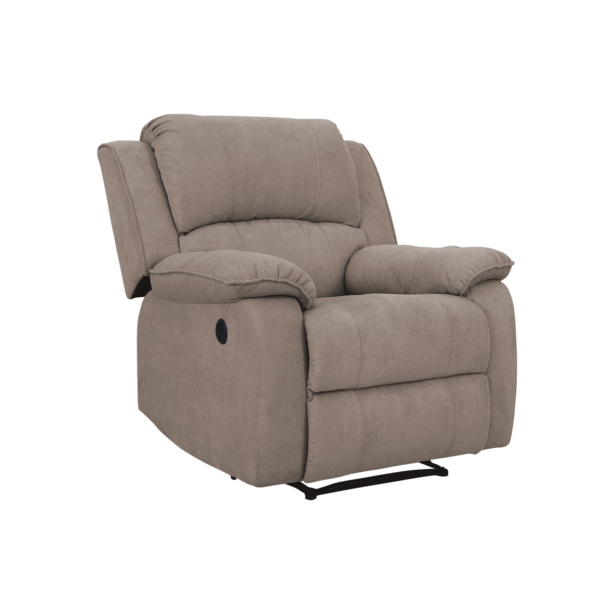 Silla reclinable mecedora brooklyn microfibra camel