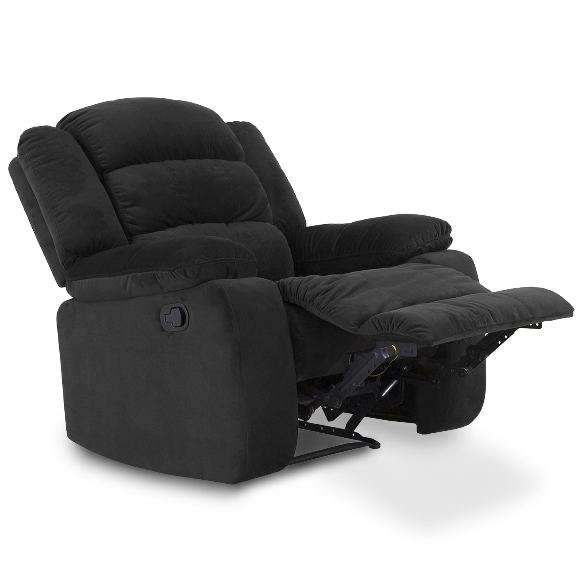 Silla reclinable dhaka 1p estatica microfibra negro