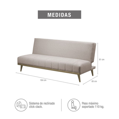 SOFA CAMA  BOB  MICROFIBRA CAMEL