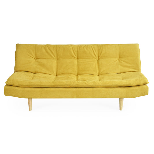 SOFA CAMA BELLINI    MICROFIBRA MOSTAZA
