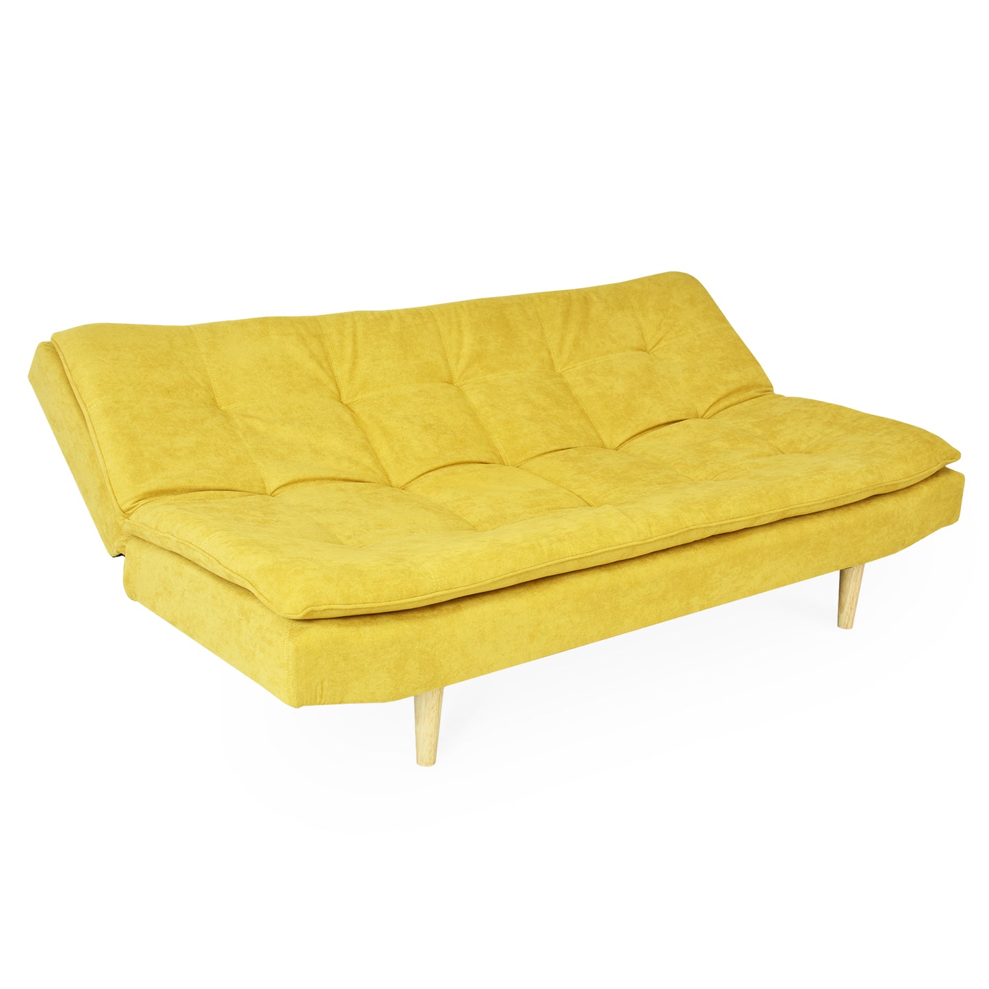 SOFA CAMA BELLINI    MICROFIBRA MOSTAZA