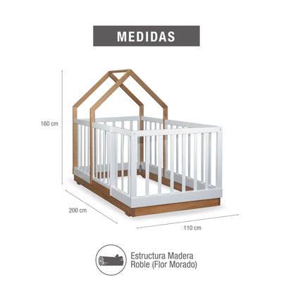 CAMA CUNA  TESORY BLANCO NATURAL