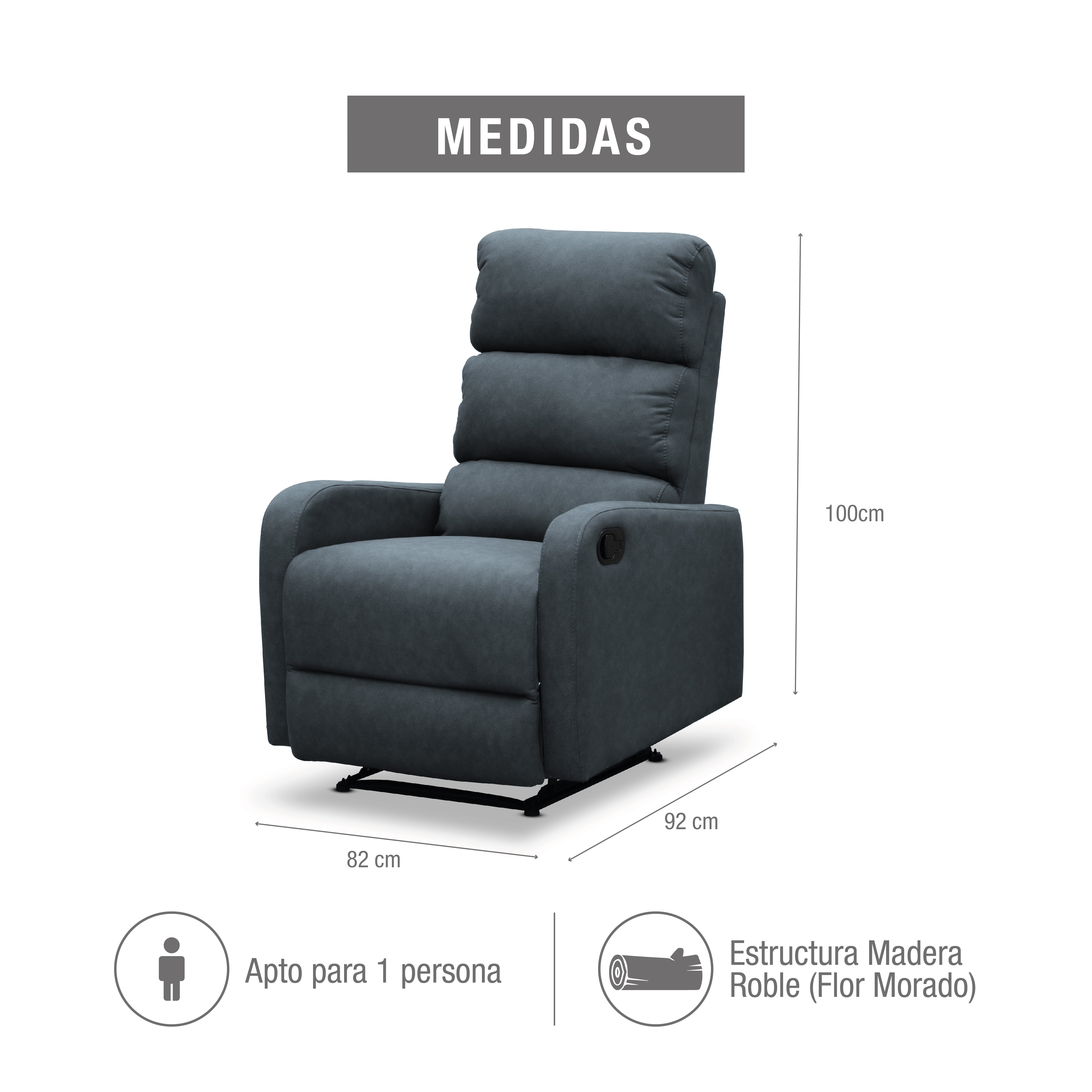 Silla reclinable pekin estatica-negro
